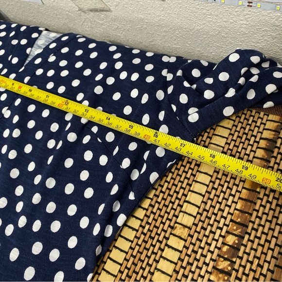 Boden Naomi Relaxed Jersey Dress 6R Navy Abstract Dot Preppy Feminine Polka dot - Picture 11 of 12